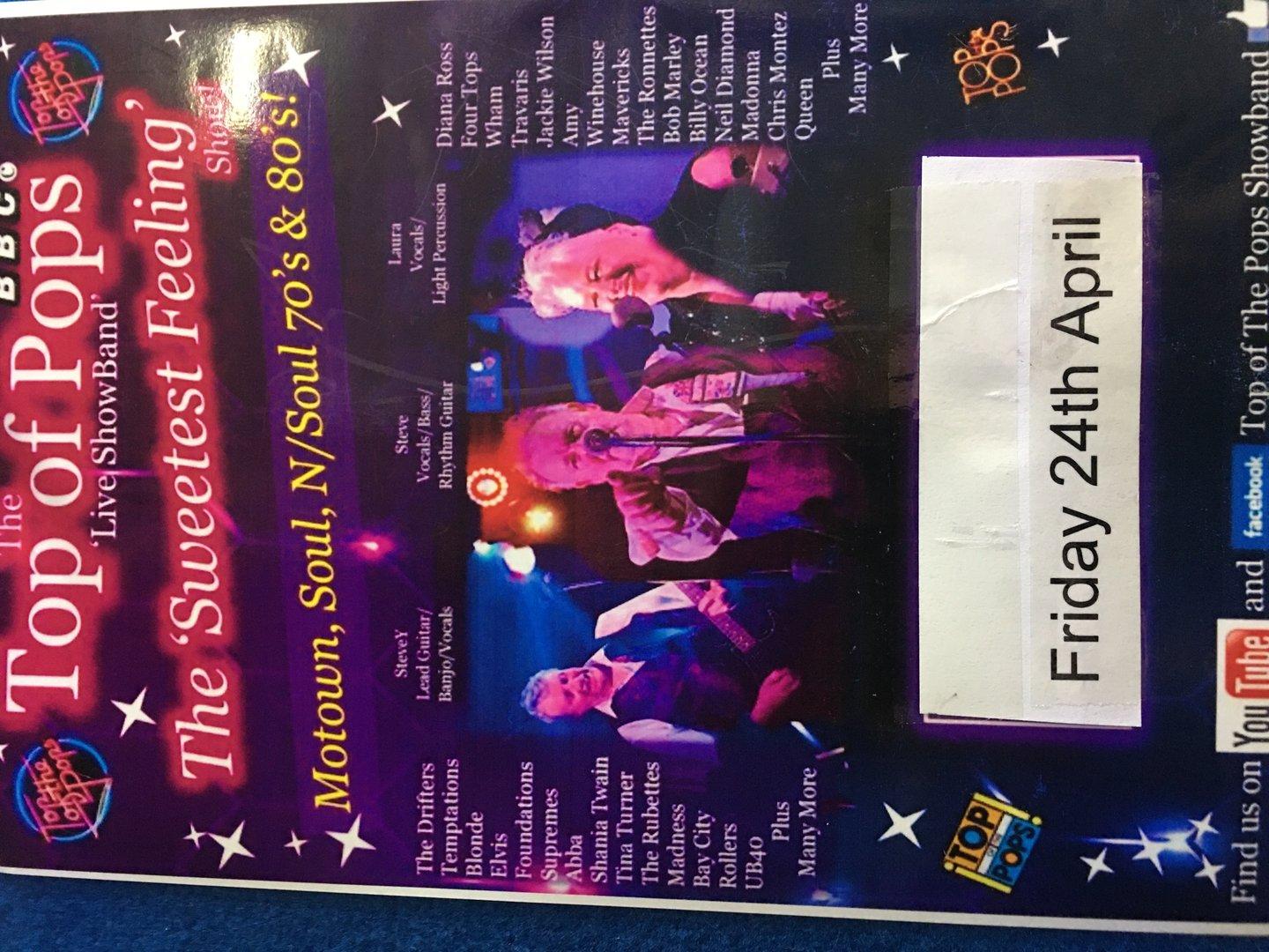 (FRIDAY 24th APRIL) <br>
(TOP OF THE POPS SHOWBAND)